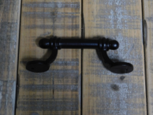 Handle/lever, antique iron grip for doors, cabinet doors and drawers - black